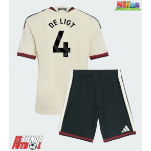 Manchester United Matthijs de Ligt #4 Tercera Equipación Niños 2026-27 Manga Corta (+ Pantalones cortos)